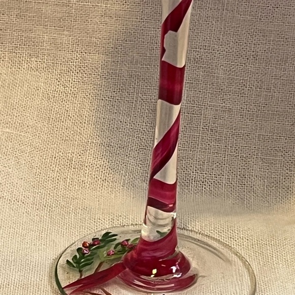 Water Maiden Hand Painted Wine Glass. - Picture 3 of 6